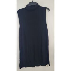 Adrianna Papell Tunic Womens X-Large Turtle Neck Rib Tunic Goth Biker Modern NWT